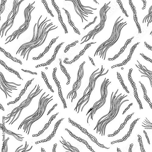 Abstract Medical Pattern: Microscopic Cells and Fibers Seamless Background