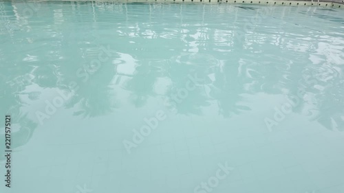 Blue wavy swimming pool