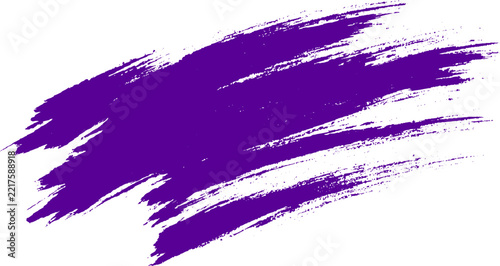 Abstract Purple Grunge Ink Brush Strokes with Rough Paint Texture, Dynamic Splashes, Distressed Grain and Artistic Marks.