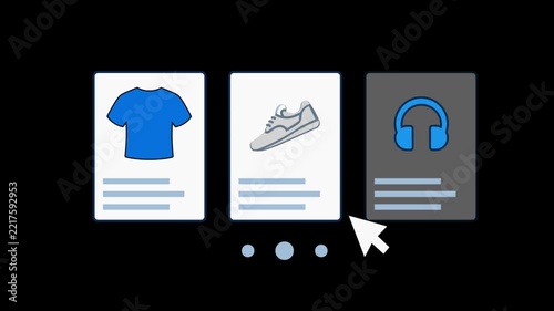 Online Shopping 2D Animation with E-Commerce Cart, Product Selection, Checkout and Delivery