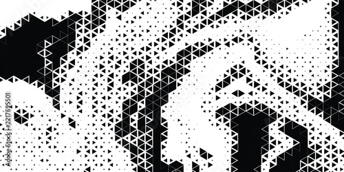 Calming rhythms halftone background abstract waves vector design in black color