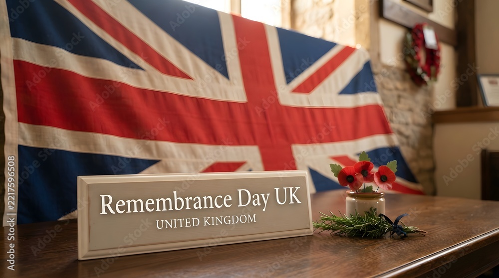 Fototapeta premium Remembrance day in the united kingdom is a time to honour those who served and sacrificed for freedom peace and a better