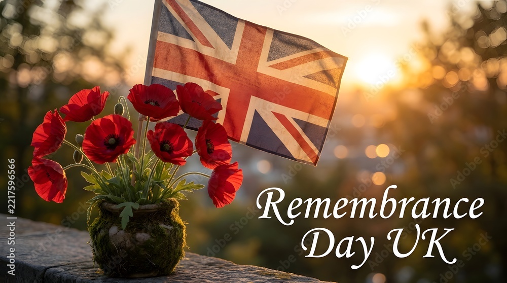 Fototapeta premium Honoring the fallen a remembrance day tribute in the uk reflecting on sacrifice and peace remembering those who served and gave their