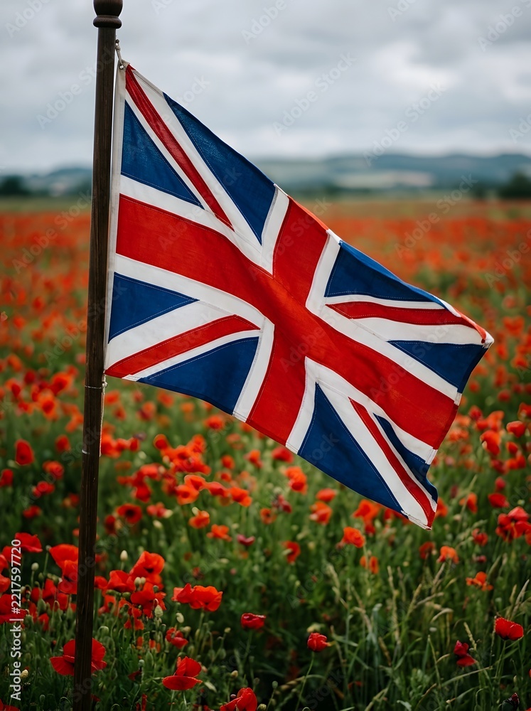 Fototapeta premium Remembering the fallen a poignant remembrance day scene in the uk honoring those who served and sacrificed for freedom and peace with