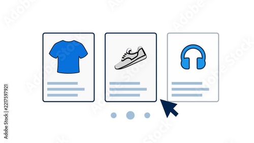 Online Shopping 2D Animation with E-Commerce Cart, Product Selection, Checkout and Delivery