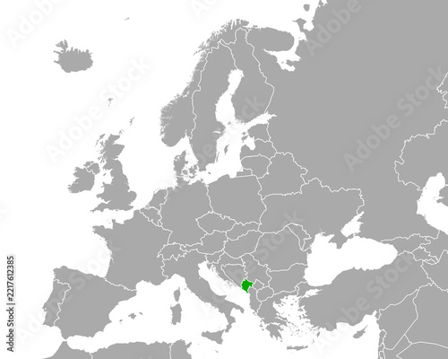 Karte von Montenegro in Europa