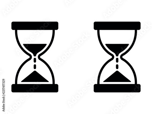 Hourglass end icon flat illustrations collection. EPS10
