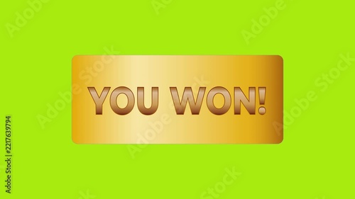 Lottery ticket animation revealing win and loss
