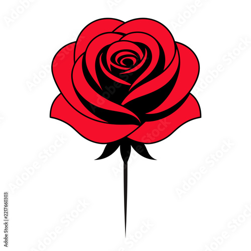 red rose vector illustration
