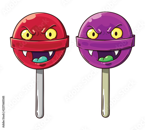Scary Lollipop Cartoon Character