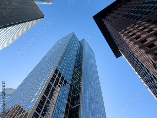 high rise buildings in business district 