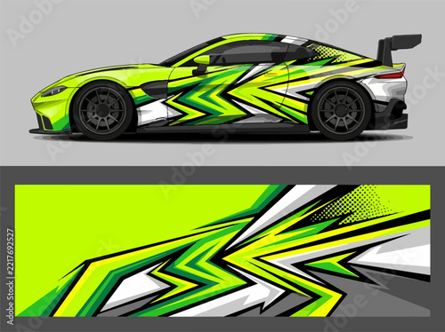 Vibrant Racing Car Dynamic Pattern Design