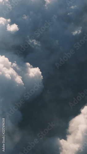 thunderstorms in Soft White Clouds Forming Beneath a Calm Overcast Sky