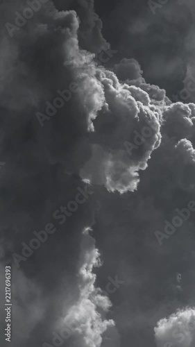thunderstorms Clouds with Dramatic Light and Soft Atmospheric Texture