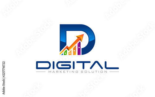 Illustration graphic vector of digital marketing solution business logo design