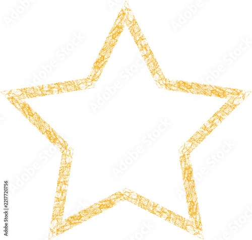 golden star on white background