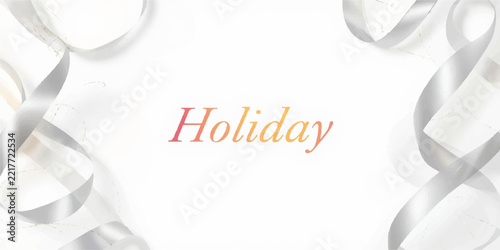 Elegant script typography of Holiday text in pastel coral gradient on white luxury backdrop