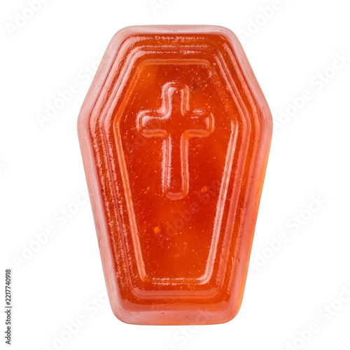 3D Cartoon Gradient Halloween Gummy Candy Set isolated