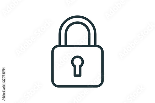 Minimalist Padlock Icon
