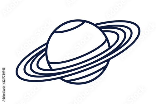 Saturn Planet Vector Icon