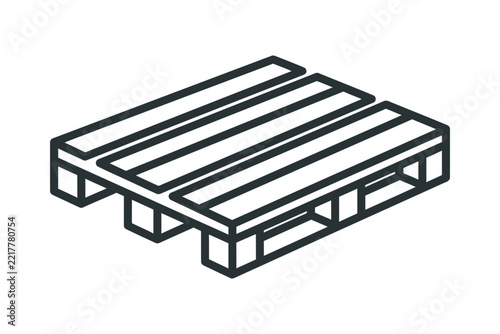 Wooden Shipping Pallet Isometric Icon