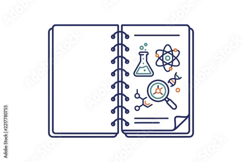 Science Notebook Vector Illustration