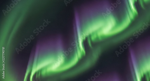 Green and purple northern lights.