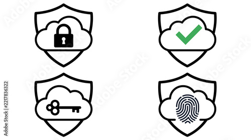 Security and Authentication Symbols Collection.