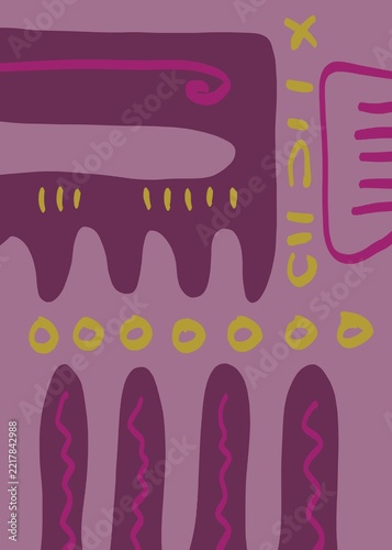 Abstract image for printing. Picture for modern interiors. The picture is painted by hand on a tablet.