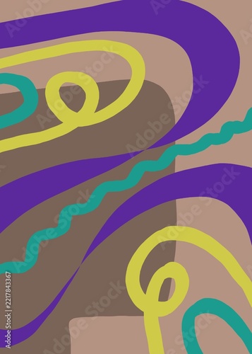 Abstract image for printing. Picture for modern interiors. The picture is painted by hand on a tablet.