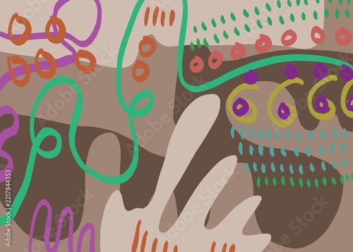 Abstract image for printing. Picture for modern interiors. The picture is painted by hand on a tablet.