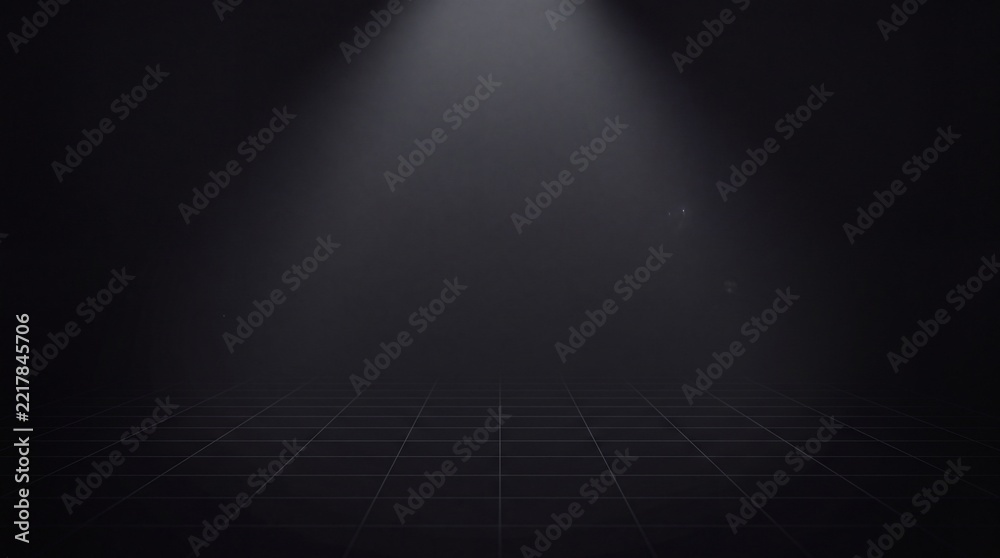 Obraz premium Dark Minimalist Studio Stage with Spotlight.