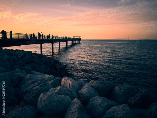 sunset at the pier