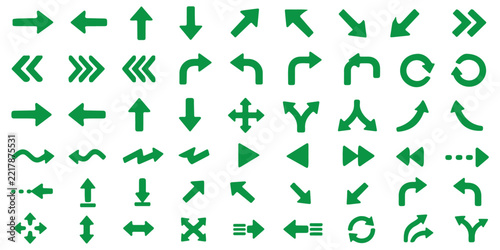 Direction arrow icon with multiple paths. Choice and decision making symbol. Strategy, planning and alternative route concept. Navigation, growth and progress pictogram for business scenarios. Vector