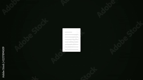 Data Encryption Process Animation Frames Grid Showing Document Locking and Digital Security Concept
