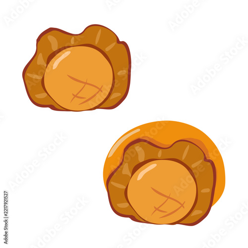 ホタテの煮付けのイラスト