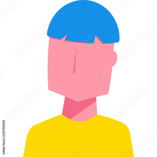 Minimal Flat Vector Character Avatar Icon Design