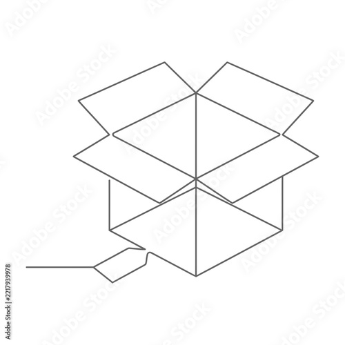 Geometric shapes forming cube structure lines