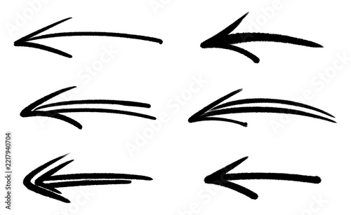 Hand Drawn Marker Arrows PNG Isolated Signature Style Directional Design Elements