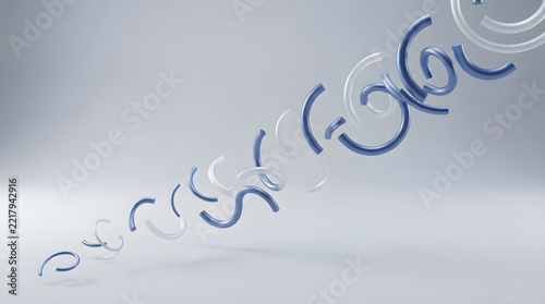 Dynamic Fluid Ribbon Wave Abstract 3D Architectural Render