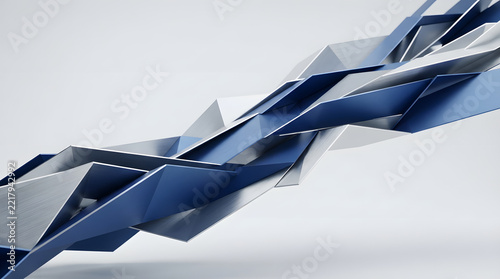 Dynamic Fluid Ribbon Wave Abstract 3D Architectural Render
