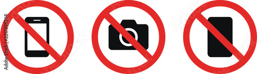 Smartphone sign icon indicating mobile device usage and camera