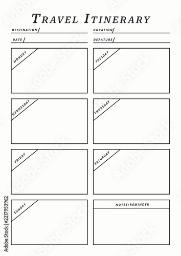 Travel Journey Planner and Itinerary