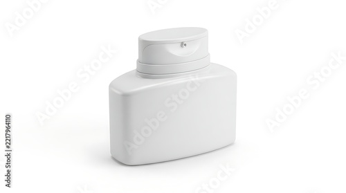 Minimalist white ceramic soap dispenser on clean surface