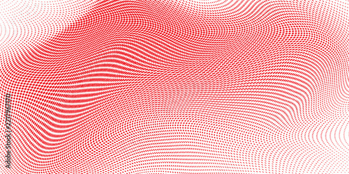 Grunge halftone gradient background. Faded grit noise texture. White and red sand wallpaper. Retro pixelated backdrop. Anime or manga