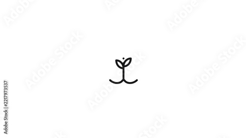 Caring Human Hands with Sprout Line Art Animation for Environmental Conservation
