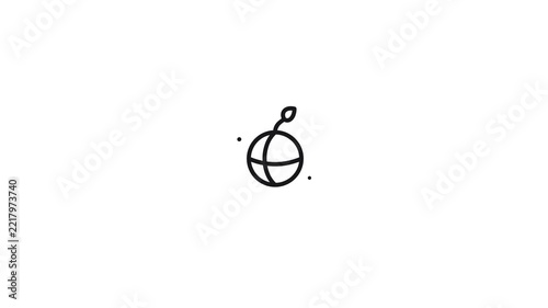 Eco Global Earth Planet Line Art Animation for Sustainability and Climate Action
