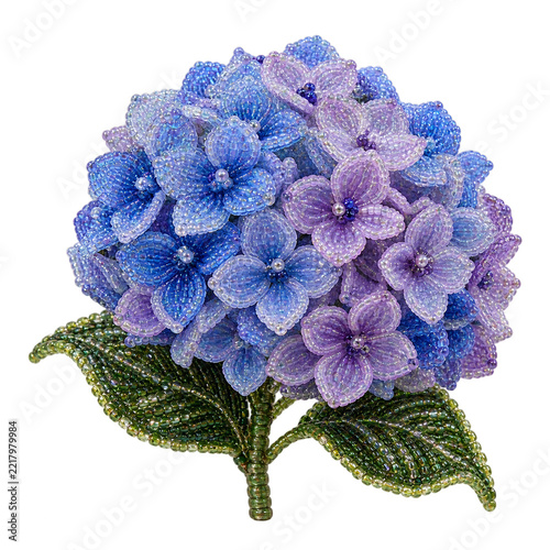 Blue and Purple Beaded Hydrangea Flower Arrangement
