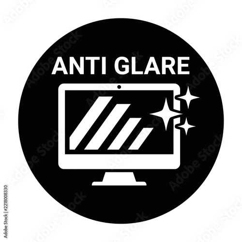 Anti Glare Screen Protector Icon Design