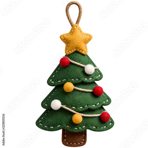Felt Tree Ornament with Clean Hygge Aesthetic for Winter